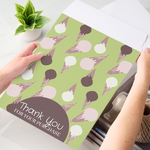 Icecream Pattern Thank You Business Envelope Mailers