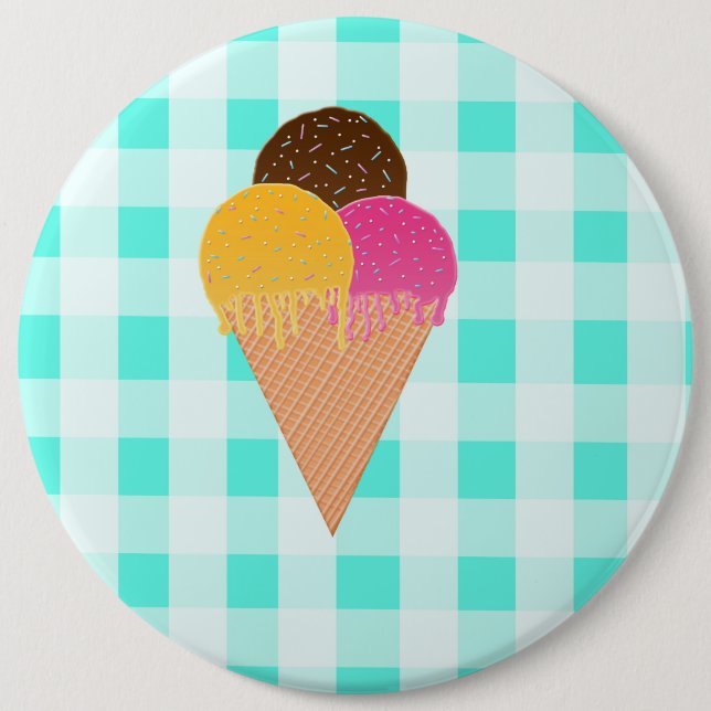 icecream pinback button (Front)