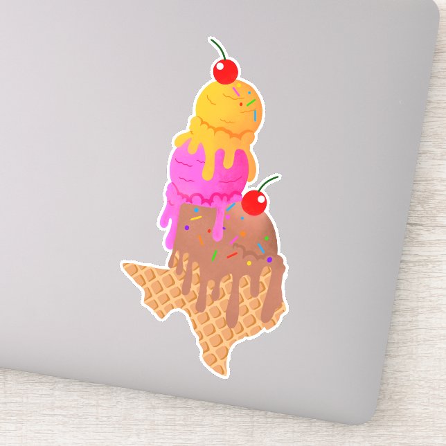 Icecream Texas Sticker (Detail)