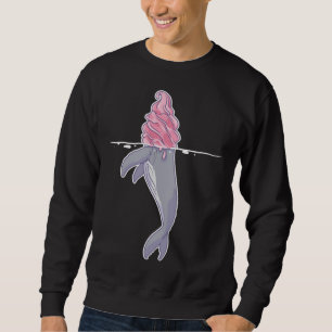 Icecream Whale  Orca Sweet Dessert Ocean Animals Sweatshirt