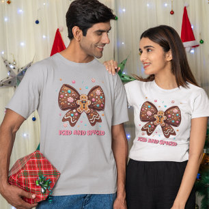 Iced and Spiced Gingerbread Coquette Bow T-Shirt