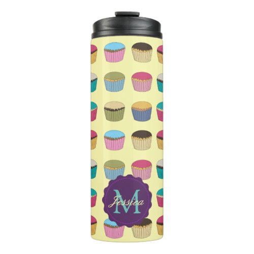 Iced Buns Cupcake Colorful Pattern Personalised Thermal Tumbler