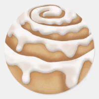 Cinnamon Bun / Cinnamon Roll with Icing Sticker