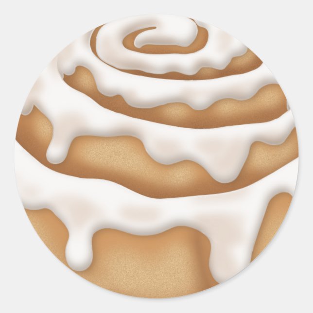 Iced Cinnamon Bun Bakery Sticker (Front)