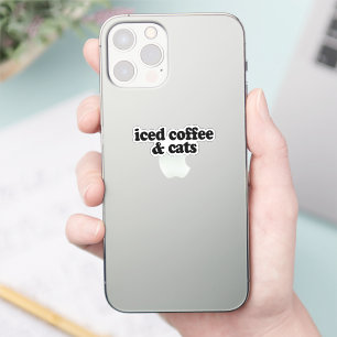 iced coffee and cats sticker