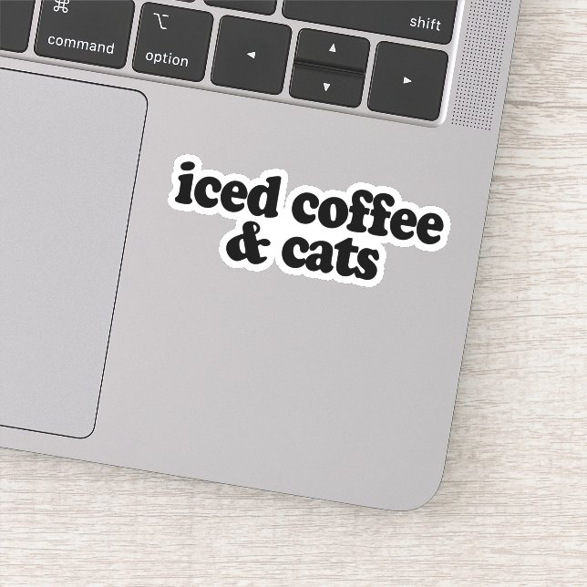 iced coffee and cats  sticker (Detail)