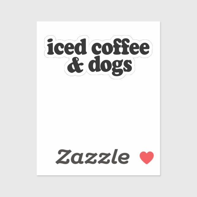 Iced Coffee And Dogs Sticker (Sheet)