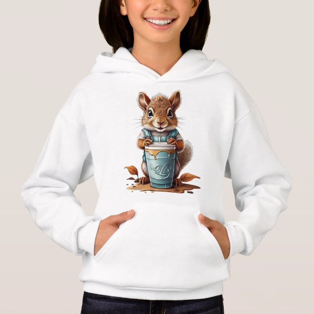 Iced Coffee and Squirrel Hoodie (Front)
