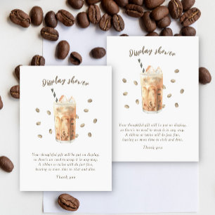 Iced Coffee Baby shower Display shower Enclosure Card