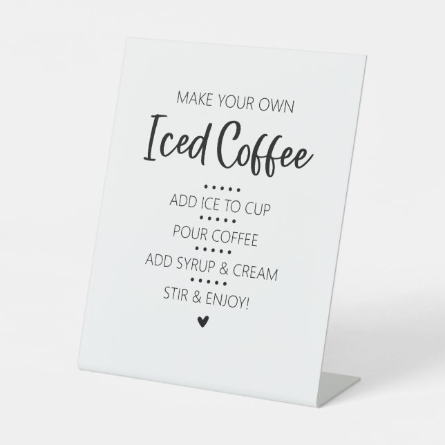 Iced Coffee Bar Drink Sign (Front)