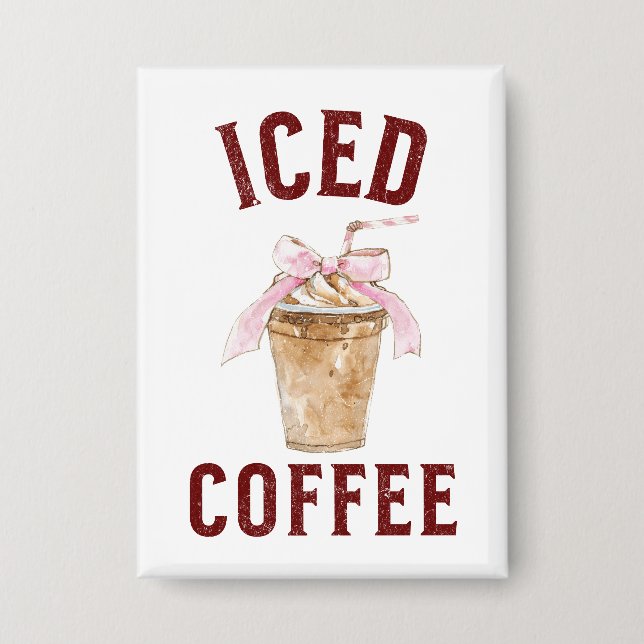 Iced Coffee Button (Front)