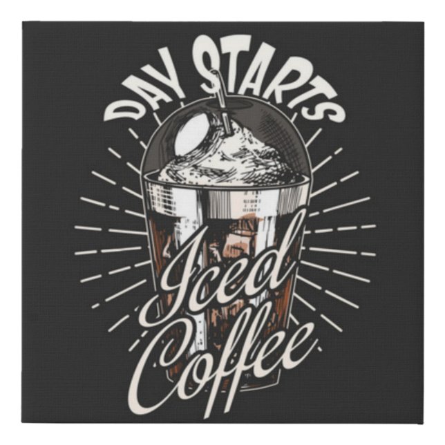 Iced Coffee Canvas Print (Front)