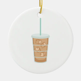 Iced Coffee Ceramic Ornament