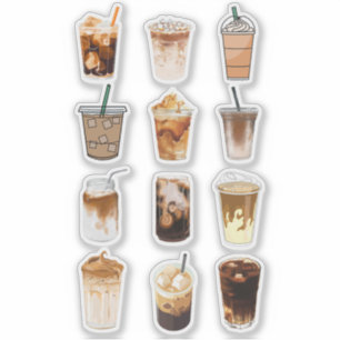 Iced Coffee Collage Sticker