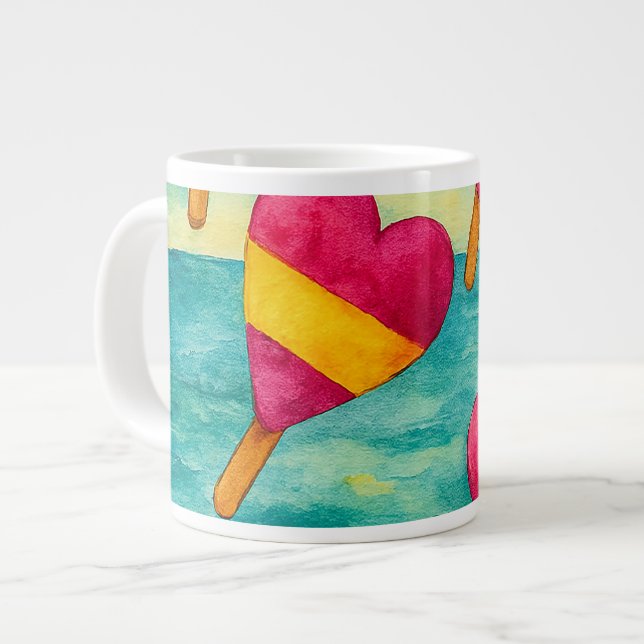 Iced coffee cups on the beach (Front Left)