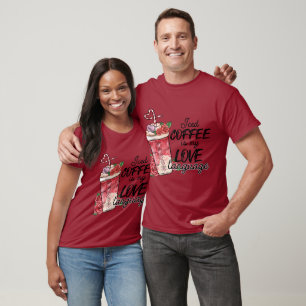 Iced Coffee Is My Love Language Maroon T-shirt
