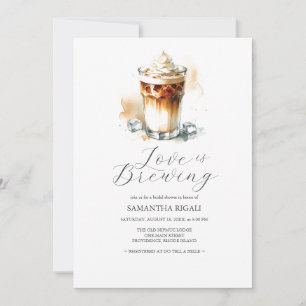 Iced Coffee Love is Brewing Bridal Shower Invitation