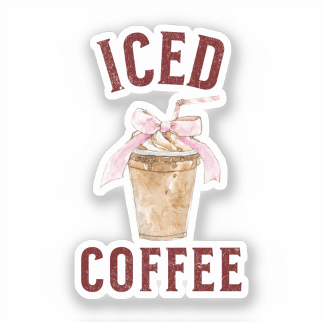 Iced Coffee Sticker (Front)