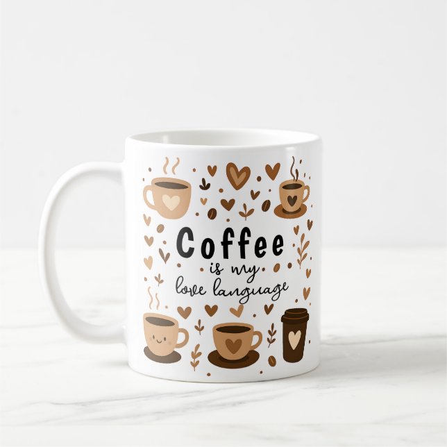 Iced Coffee Trendy  Lover Gift Coffee Mug (Left)
