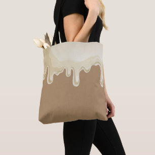 Iced Coffee with Dripping Cream Tote Bag
