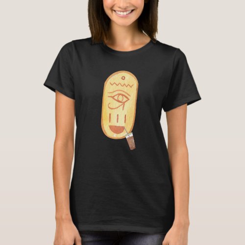 Iced Coffee  Women Egyptian Eye Of Horus Ancient E T_Shirt