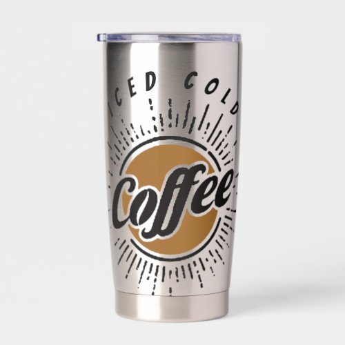 Iced cold coffee personalized insulated tumbler