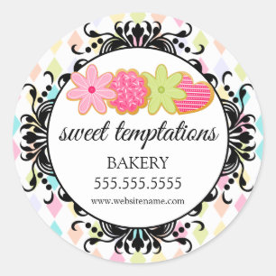 Iced Cookie Bakery Packaging Classic Round Sticker
