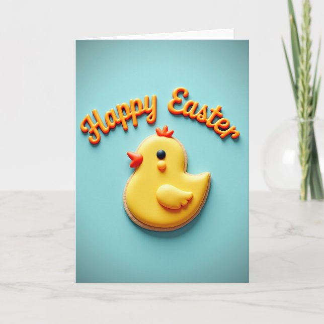 Iced Cookie Happy Easter Card (Front)