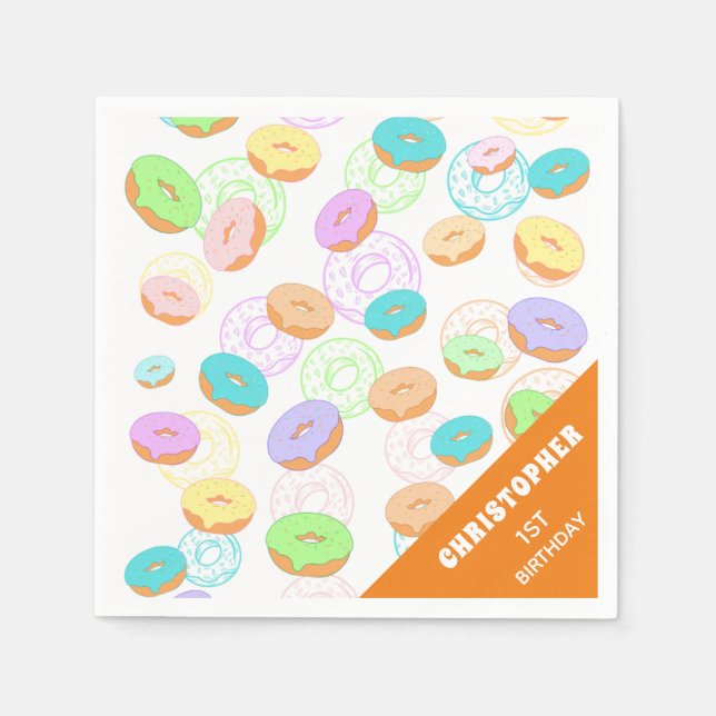 Iced Donuts Paper Napkin (Front)