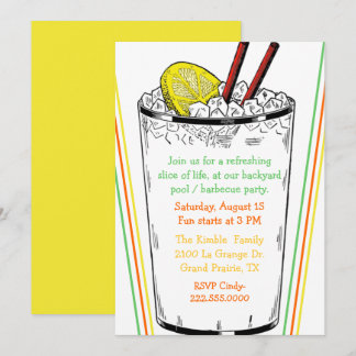 Iced Drink Casual Party Invitation