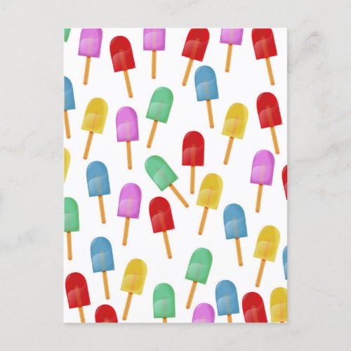 Iced Lolly pattern Postcard