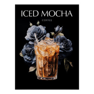 Iced Mocha Coffee Art  Poster