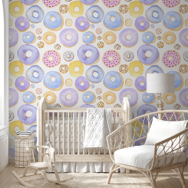Iced Pink and Purple Donuts Wallpaper (Kids)
