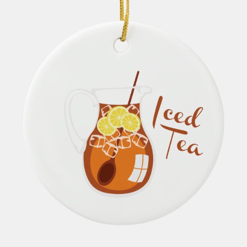 Iced Tea Ceramic Ornament