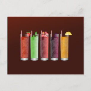 Iced Tea Month with 5 flavors of Iced tea Postcard