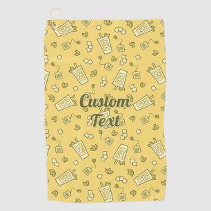 Iced Tea Pattern Golf Towel