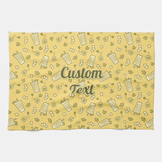 Iced Tea Pattern Kitchen Towel (Horizontal)