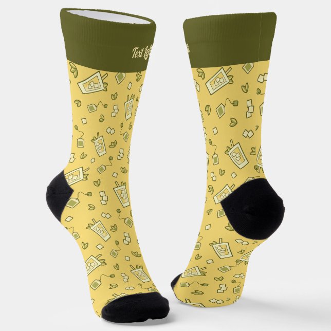 Iced Tea Pattern Socks (Angled)