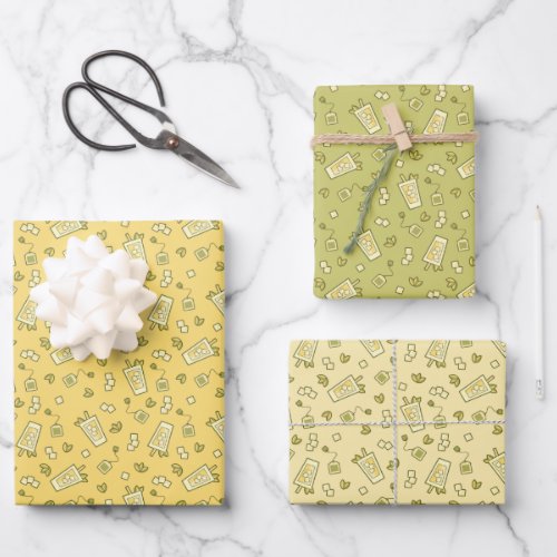 Iced Tea Pattern Wrapping Paper Sheets