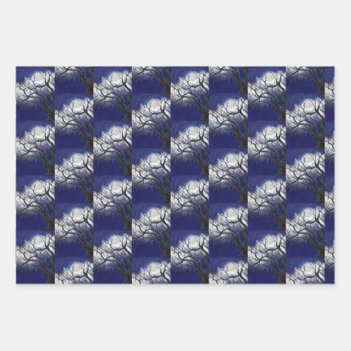 Iced Twilight Wrapping Paper Sheets