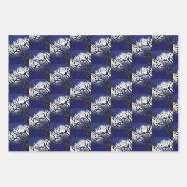 Iced Twilight Wrapping Paper Sheets (Front)
