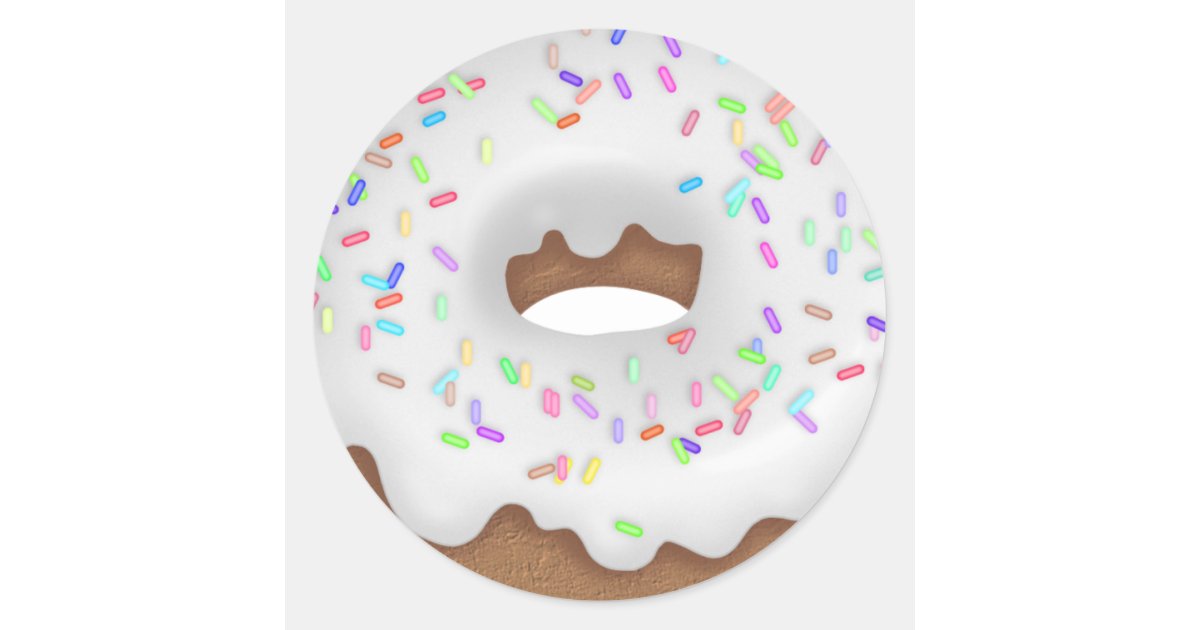 white sprinkled donut