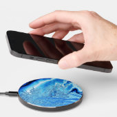 Iced Winter Tree Cobalt Blue Sky Wireless Charger (Hand)