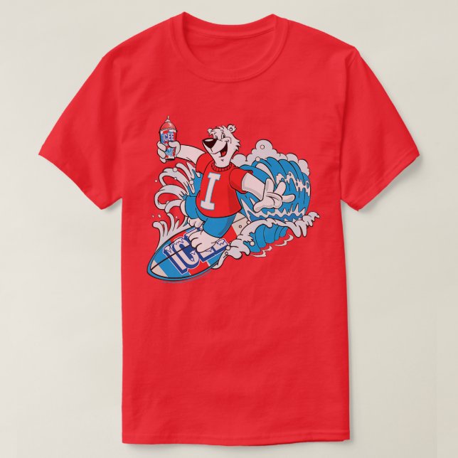 ICEE Bear Classic Surfer Collegiate Premium  T-Shirt (Design Front)