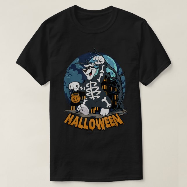 ICEE Bear Skeleton Halloween Costume  T-Shirt (Design Front)
