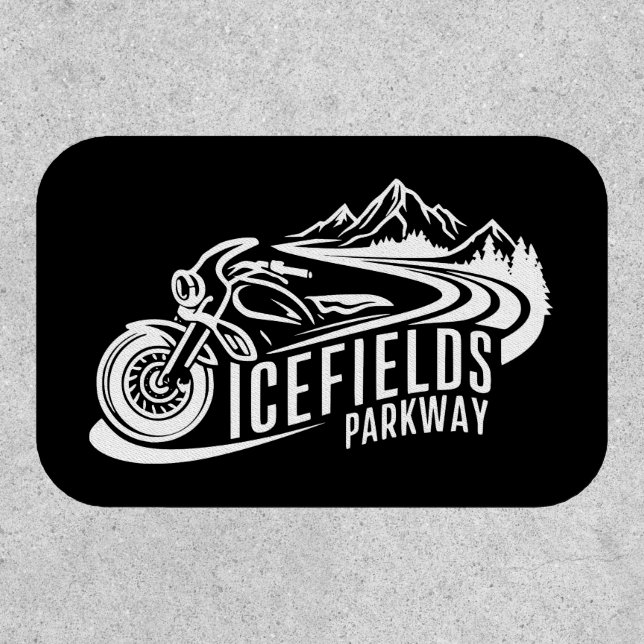 Icefields Parkway Alberta Canada Motorcycle Patch (Front)