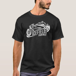 Icefields Parkway Alberta Canada Motorcycle T-Shirt