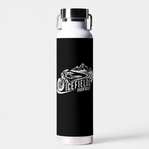 Icefields Parkway Alberta Canada Motorcycle Water Bottle