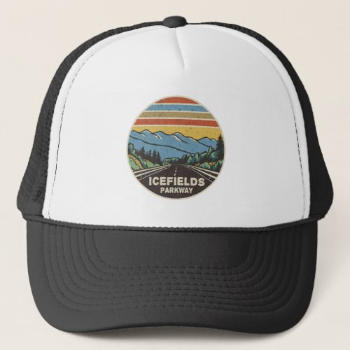 Icefields Parkway Alberta Canada Mountains Trucker Hat