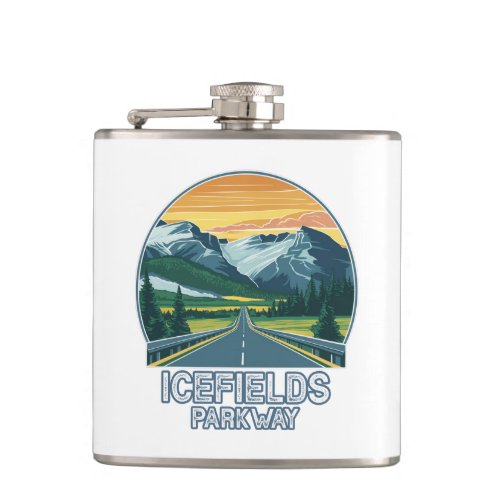 Icefields Parkway Alberta Canada Vista Flask